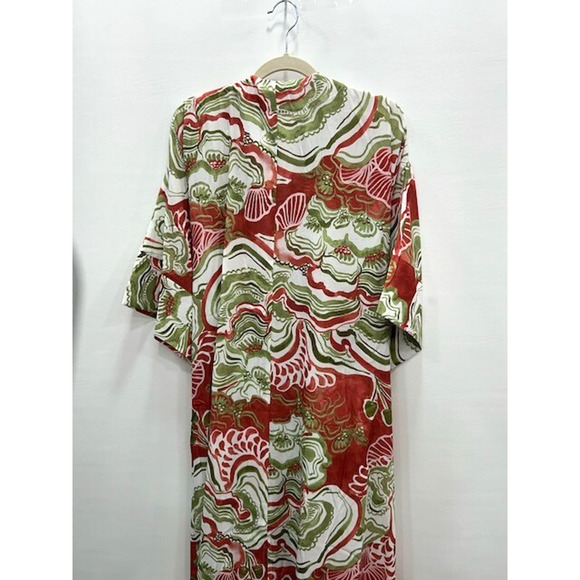 NWT Andrea Iyamah Gamba Abstract Mushroom Cover-Up Robe Multicolor One Size - Picture 4 of 10